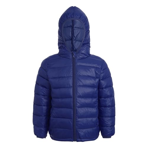 Nyeemya Kinder Mädchen Jungen Daunenjacke Langarm Kapuze Mantel Warmer Kapuzenparka Winterjacke Wintermantel Übergangsjacke Freizeit Outwear Dunkel Navy 146-152 von Nyeemya