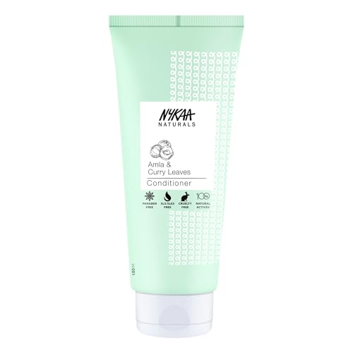 Nykaa Naturals Conditioner, Paraben- und Sulfatfrei, 100 % natürliche Wirkstoffe, für Männer und Frauen, für alle Haartypen, 180 ml (Amla- und Curryblätter) von Nykaa Naturals