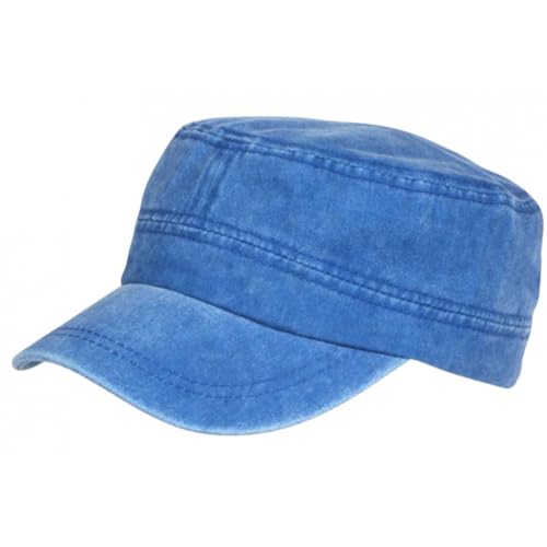 Nyls Création Armee Orange Cap Baumwolle Delave Retro Militär Fybil – Herren, blau, Einheitsgröße von Nyls Création