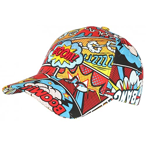 Nyls Création Cap Pop Orange und Rot City Streetwear Print Original Boom Baseball – Größe: Einheitsgröße – Farbe: Orange – Herren, Orange, Einheitsgröße von Nyls Création