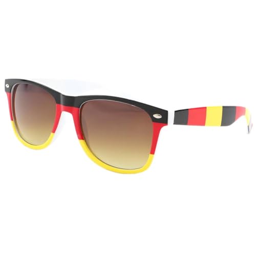 Nyls Création Kinder-Sonnenbrille, Deutschland-Flagge, 3 bis 9 Jahre – Größe: Einheitsgröße – Farbe: Schwarz – Mädchen, Schwarz , Einheitsgröße von Nyls Création