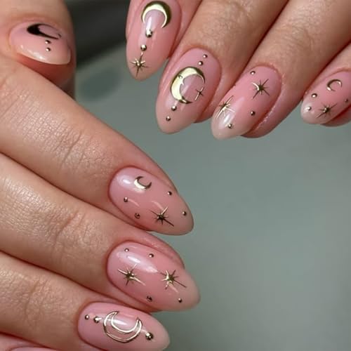 24 Stück Mittel Press on Nails Almond - Gelnägel Zum Aufkleben Set mit Design - Handgemachte Künstliche Fingernägel für Frauen & Mädchen 24 Stück Mittel Press on Nails Almond - Gelnägel Zum Aufkleben Set mit Design - Handgemachte Künstliche Fingernägel für Frauen & Mädchen von Nymora