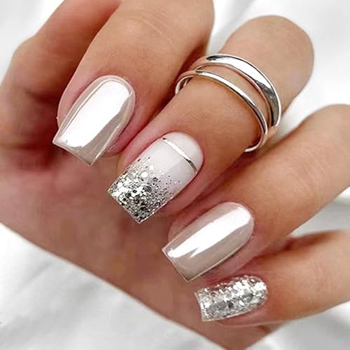 Nymora 24 Stück Press on Nägel zum Aufkleben Kurz Glänzend Rosa French Künstliche Nägel mit Strass Design, Square Fingernägel Fake Nails für Frauen und Mädchen Nymora 24 Stück Press on Nägel zum Aufkleben Kurz Glänzend Rosa French Künstliche Nägel mit Strass Design, Square Fingernägel Fake Nails für Frauen und Mädchen von Nymora