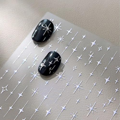 Nymora Nagelsticker Marmor Linie 1 Blatt Nagelsticker Selbstklebend Nail Art Sticker Sternenhimmel Folie - Nageldesign Zubehör für Frauen und Mädchen Nymora Nagelsticker Marmor Linie 1 Blatt Nagelsticker Selbstklebend Nail Art Sticker Sternenhimmel Folie - Nageldesign Zubehör für Frauen und Mädchen von Nymora