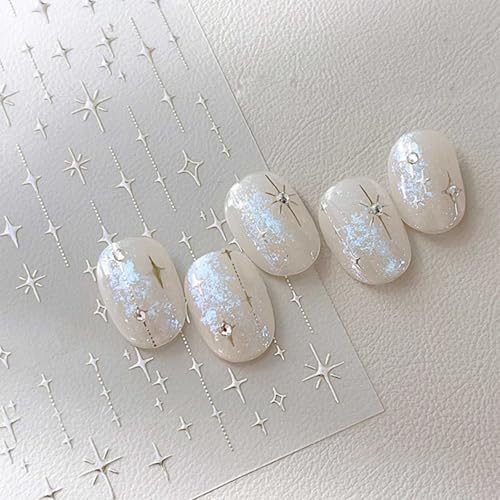 Nymora Nagelsticker Nail Art Sticker Selbstklebend Nagelaufkleber Silber Dekoration Nageldesign Zubehör Nagelsticker Selbstklebend Nagelkunst für Frauen Mädchen Nymora Nagelsticker Nail Art Sticker Selbstklebend Nagelaufkleber Silber Dekoration Nageldesign Zubehör Nagelsticker Selbstklebend Nagelkunst für Frauen Mädchen von Nymora