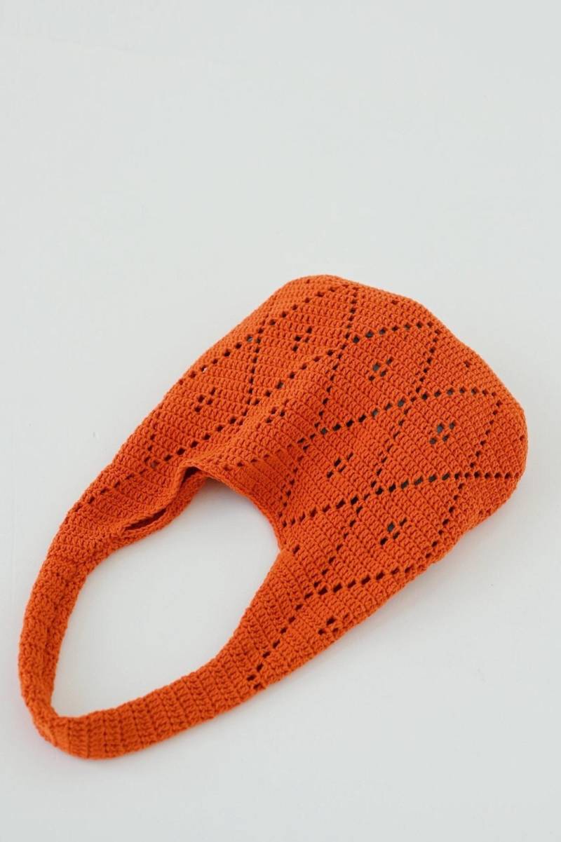 Handgemachte Gehäkelte Schultertasche Diamant-Muster-Sommer-Umhängetasche von NyniConcept