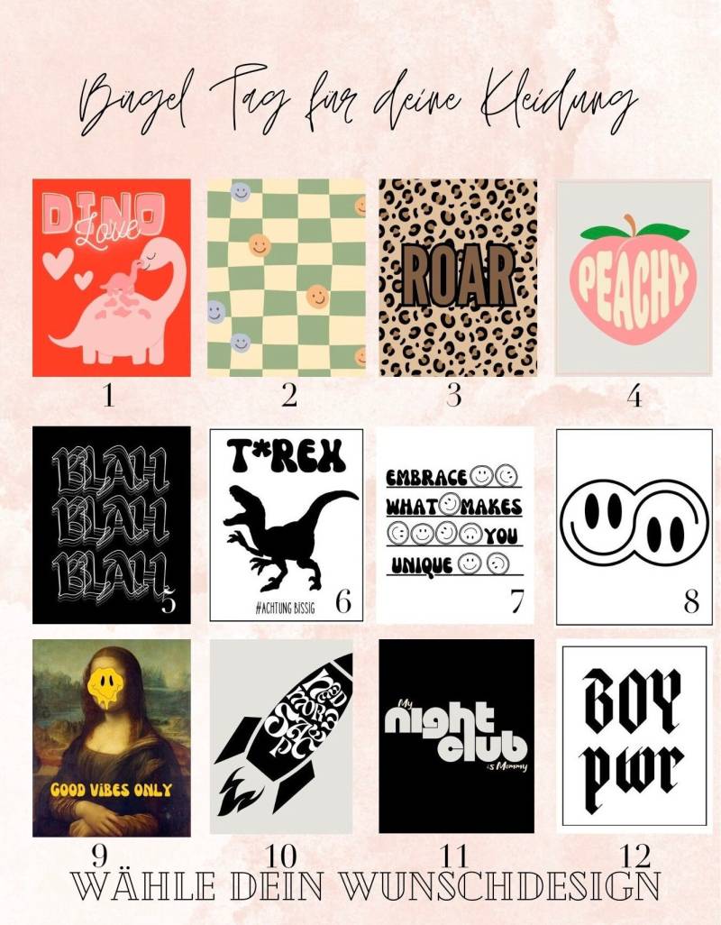 Personalisierte Bügeletiketten Mit Coolen Sprüchen, Smileys Und Dinos Für Kinder Erwachsene Personalisierte Bügeletiketten Mit Coolen Sprüchen, Smileys Und Dinos Für Kinder Erwachsene von NysaLetterlove