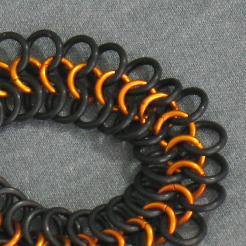 Chainmaille Halloween Armband Oder Fußkette in Schwarz Und Orange von NyteSpryte