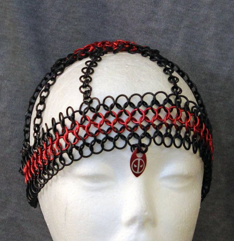 Headpool Deaddress Chainmaille Kopfschmuck Superhelden-Kostüm, Cosplay Oder Larp von NyteSpryte