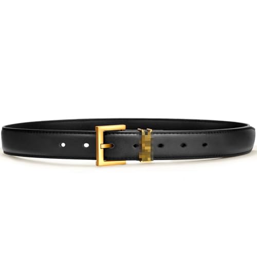 Nyunyuma Damen Gürtel Leder,Schmaler Gürtel-110cm von Nyunyuma