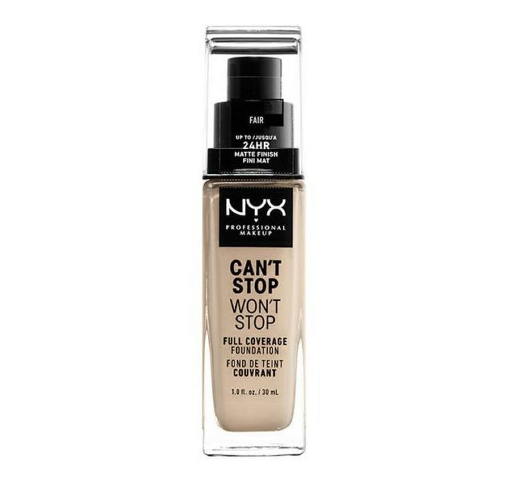 Nyx Professional Make Up Foundation CAN'T STOP WON'T STOP full coverage foundation #fair 30ml Nyx Professional Make Up Foundation CAN'T STOP WON'T STOP full coverage foundation #fair 30ml von Nyx Professional Make Up