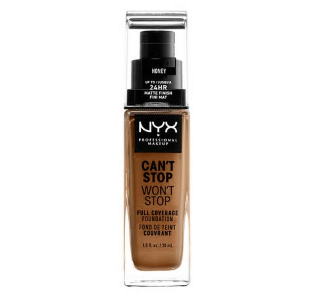 Nyx Professional Make Up Foundation CAN'T STOP WON'T STOP full coverage foundation #honey 30ml von Nyx Professional Make Up