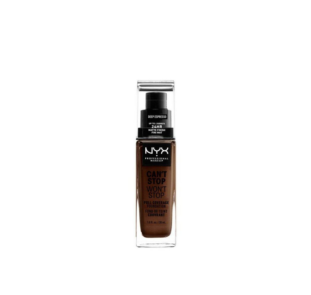 Nyx Professional Make Up Foundation Can't Stop Won't Stop Full Coverage Foundation Deep Espresso 30ml von Nyx Professional Make Up