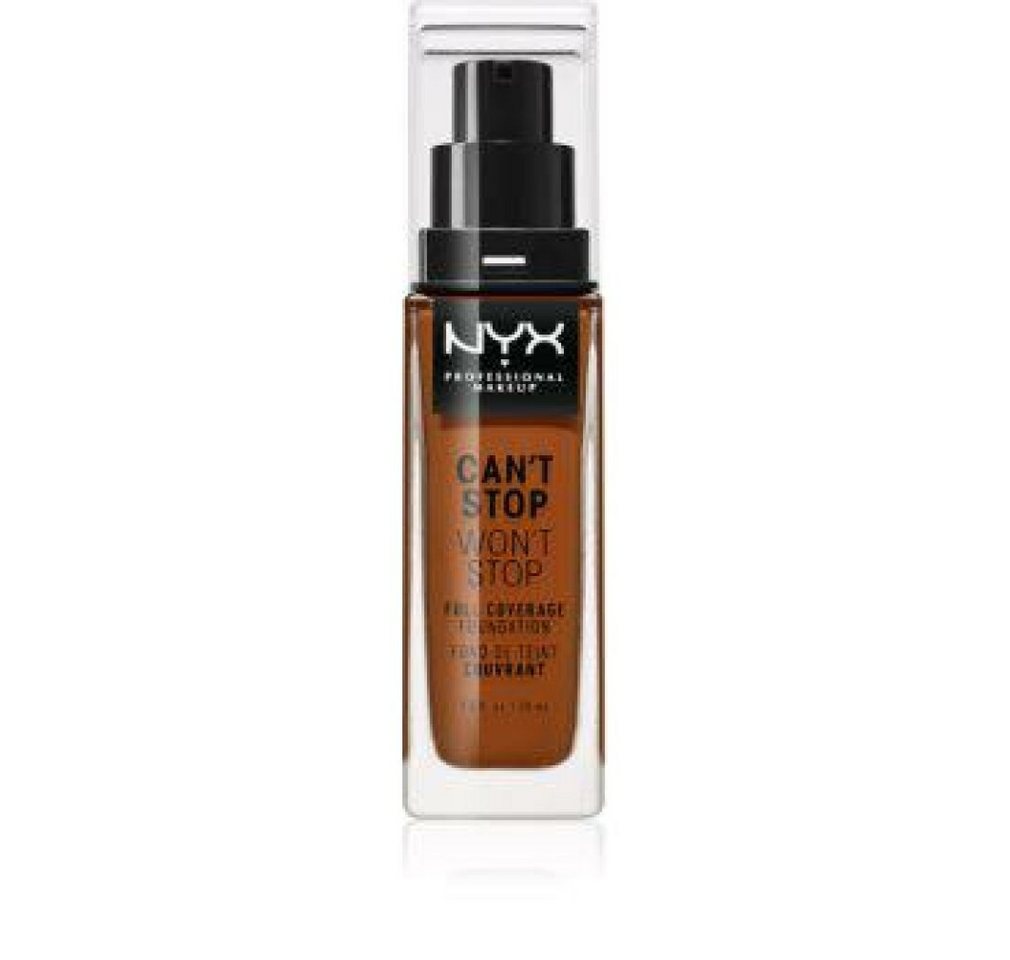 Nyx Professional Make Up Foundation Can't Stop Won't Stop Full Coverage Foundation Deep Walnut 30ml von Nyx Professional Make Up