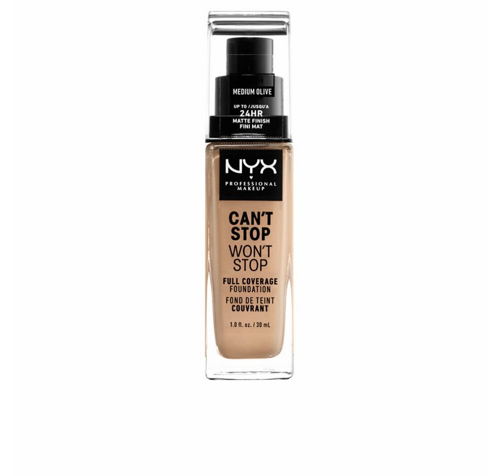 Nyx Professional Make Up Foundation Can't Stop Won't Stop Full Coverage Foundation Medium Olive 30ml von Nyx Professional Make Up