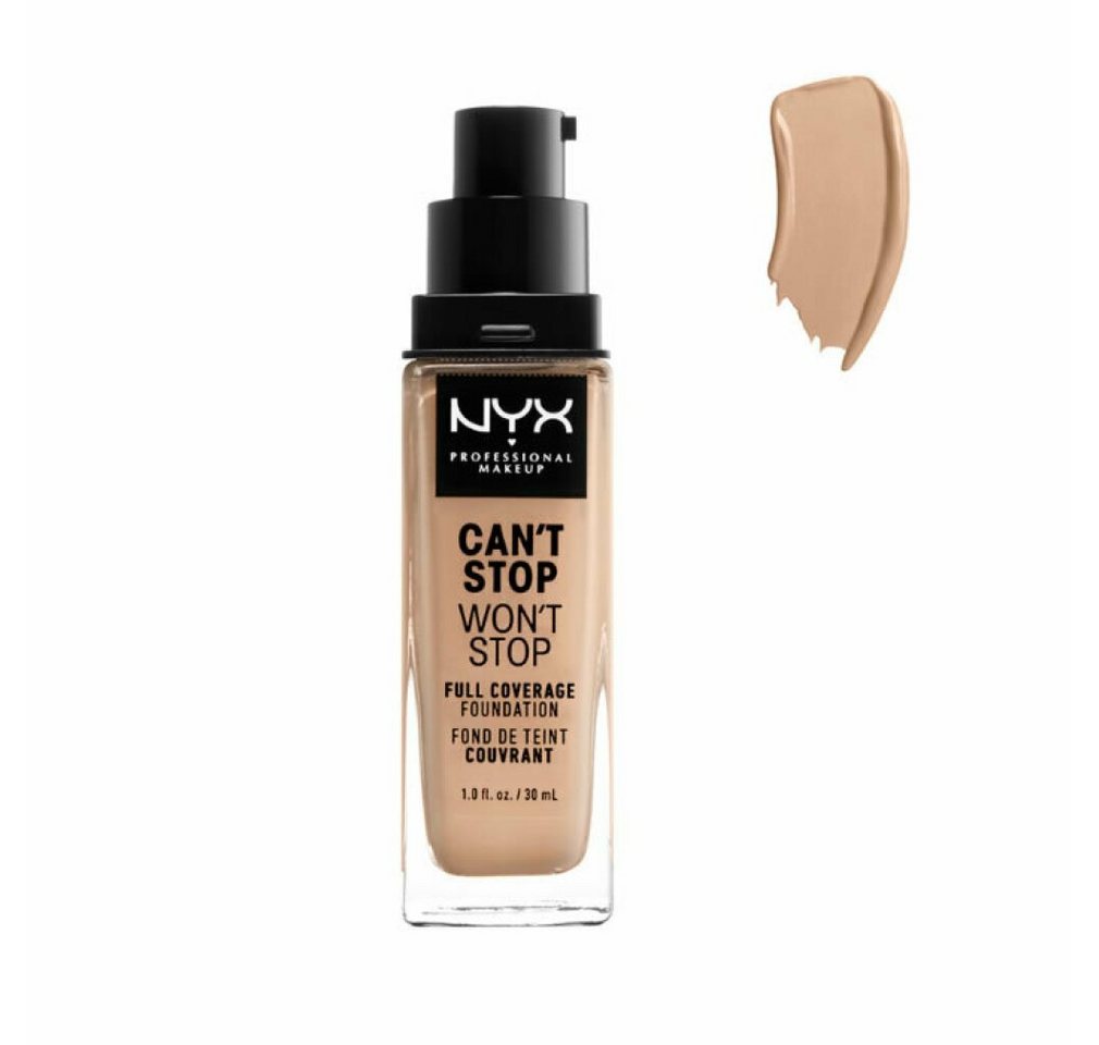 Nyx Professional Make Up Foundation Can't Stop Won't Stop Full Coverage Foundation Natural 30ml von Nyx Professional Make Up