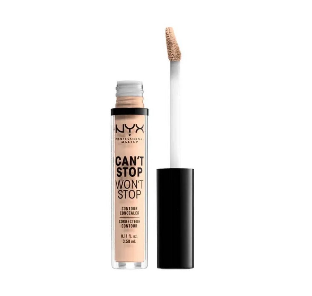 Nyx Professional Make Up Lidschatten-Base Cant Stop Wont Stop Full Coverage Contour Concealer Light Ivory 3,5ml von Nyx Professional Make Up