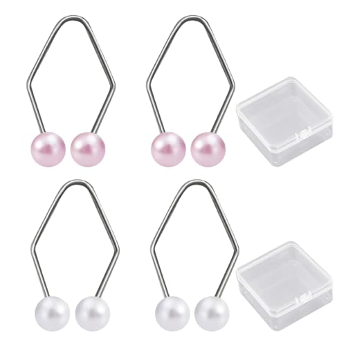 2 Paar Dimple-Trainer Mit 2 Quadratischen Aufbewahrungsboxen. Charmanter Grübchentrainer, Gesichtskonturformer, Süßer Lächelnformer, Geeignet Für Frauen (Weiß, Rosa) von NyxSeat