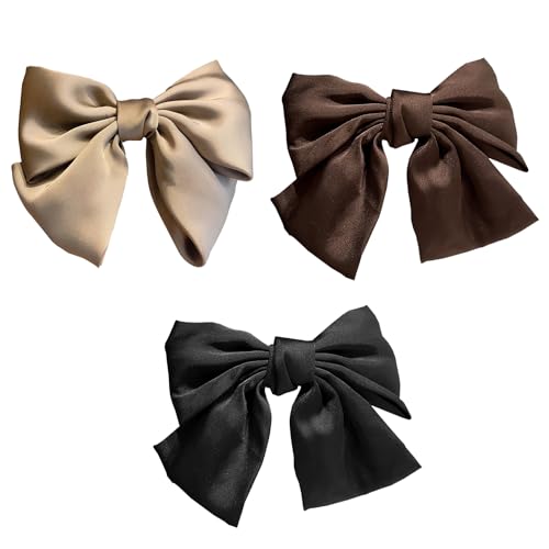 NyxSeat 3 Stück Schleifen-Haarnadeln, exquisiter Schleifen-Kopfschmuck, Haarnadeln am Hinterkopf von Frauen, frische und süße Haar-Accessoires, einfarbige Haarnadel-Accessoires für Frauen von NyxSeat
