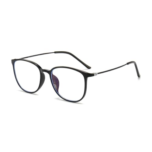 Nyxphy Blaulichtfilter Brille für Kurzsichtigkeit mit Entspiegelung - Leichte Ovale Kurzsichtige Sehhilfe für Damen und Herren (Schwarz, 0.5, Dioptrien) von Nyxphy