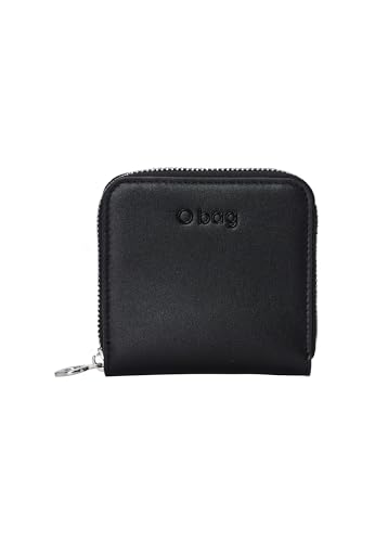 O bag - Brieftasche O Half Wally basilea aus polyurethan, schwarz (10.2 X 10.5 X 2 cm) von O bag