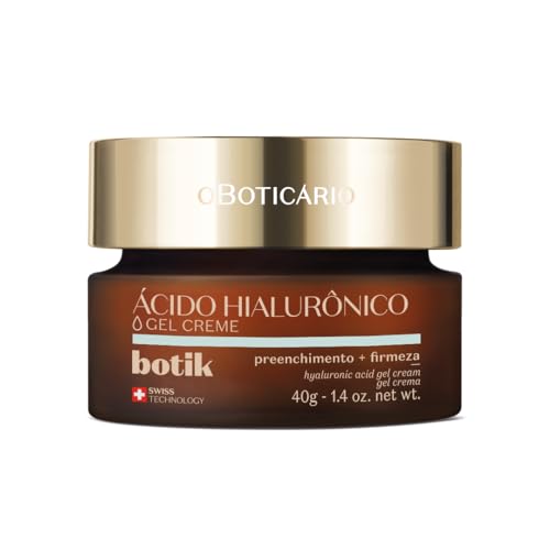 O Boticário Botik Gel Gesichtscreme mit Hyaluronsäure, Anti-Falten-Creme für Damen, Faltenfüller, erhöht die Festigkeit der Haut und weiche, schlaffe Haut, 40 g von O BOTICARIO