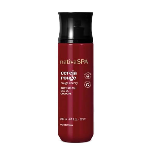 O Boticário Nativa SPA Cherry Rouge 200 ml | Parfümiertes Körperspray | Körperduft | Vegan von O BOTICARIO