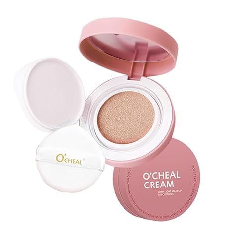 O'CHEAL CC Creme Kissen Fundament Lang anhaltende Feuchtigkeitsversorgung Concealer BB Creme für das Gesicht Schminke 15g 02#Natürlich von O'CHEAL