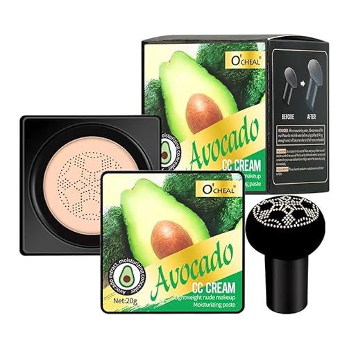 O'CHEAL Pilzkopf Luftkissen BB Creme Foundation-Creme für das Gesichts-Make-up Concealer-Kissen für das Gesicht Comestics Make-up-Kissen Kompakt Natürliche Farben02 von O'CHEAL