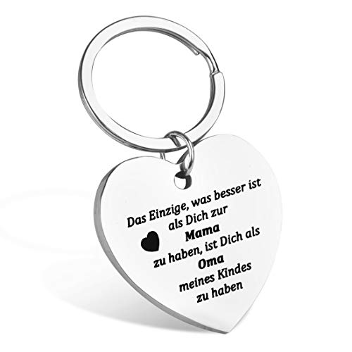 O-Kinee Schlüsselanhänger Herz mit Gravur Schlüsselanhänger Mama Geschenke für Mama Geschenk - Mutter - Muttertag - Muttertagsgeschenk oder als Geschenk zu Weihnachten von O-Kinee