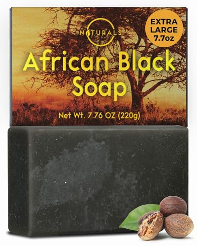 O Naturals Afrikanische Schwarze Reinigungsseife - Reich an Afrikanischer Sheabutter, Hilft bei zu Akne Neigender Haut, Natürliche Seife für Männer & Frauen, Feuchtigkeitsspendende Gesichtsseife von O NATURALS