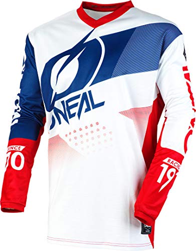 O'NEAL Element Factor Youth Kinder FR Jersey Trikot lang weiß/blau/rot 2020 Oneal: Größe: XL (56/58) von O'NEAL