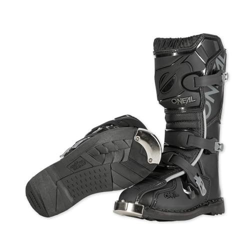 O'NEAL Kinder Motocross Stiefel TRIBUTE Youth Boot I MX Enduro I Motocross Stiefel Kinder mit Metall Sohlenschutz & verstellbaren Verschlussschnallen I Schwarz I Größe 31 von O'NEAL