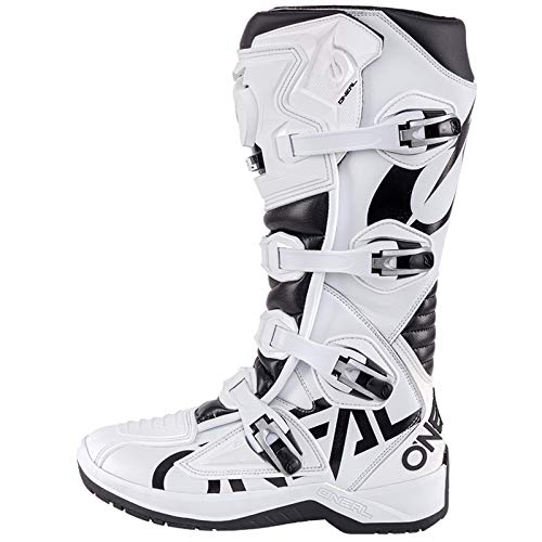 O'NEAL Motocross Stiefel RMX Boot EU I Enduro Motorrad I Ergonomische Motorradschuhe Herren & Damen mit Anti-Rutsch Sohle I Schwarz-Weiß I Größe 42 von O'NEAL