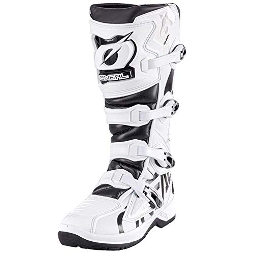 O'NEAL Motocross Stiefel RMX Boot EU I Enduro Motorrad I Ergonomische Motorradschuhe Herren & Damen mit Anti-Rutsch Sohle I Schwarz-Weiß I Größe 47 von O'NEAL