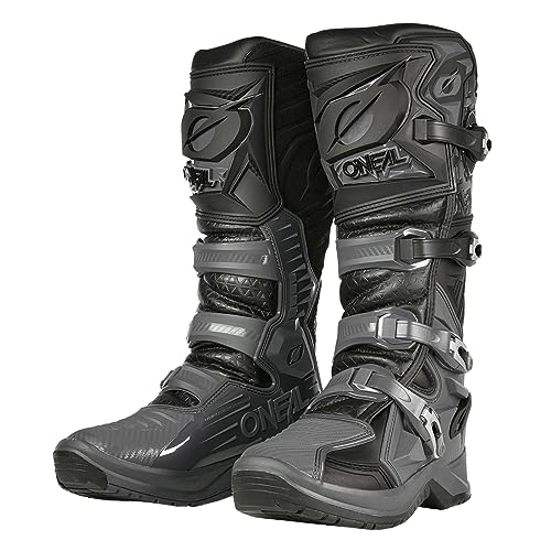 O'NEAL | Motocross-Stiefel | Enduro Motorrad | Anti-Rutsch Außensohle für maximalen Grip, Hitzeschutz aus hochwertigem Mikrofaser | RMX PRO Boot V.24 | Erwachsene | Schwarz Grau | Größe 42 von O'NEAL