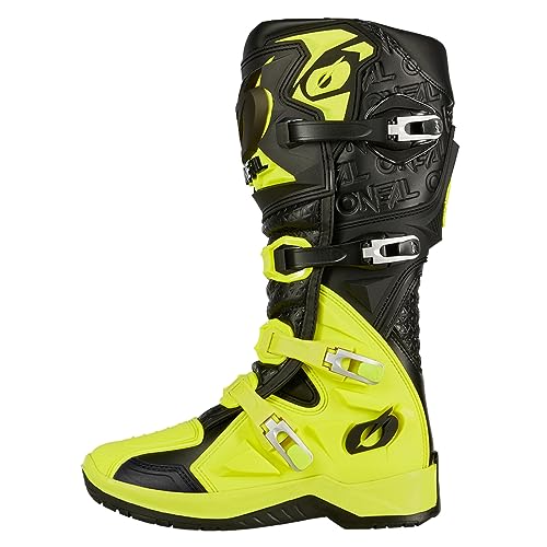 O'NEAL | Motocross-Stiefel | Enduro Motorrad | Anti-Rutsch Außensohle für maximalen Grip, Hitzeschutz aus hochwertigem Mikrofaser | RMX PRO Boot V.24 | Erwachsene | Schwarz Neon Gelb | Größe 44 von O'NEAL