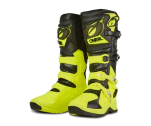 O'NEAL | Motocross-Stiefel | Enduro Motorrad | Anti-Rutsch Außensohle für maximalen Grip, Hitzeschutz aus hochwertigem Mikrofaser | RMX PRO Boot V.24 | Erwachsene | Schwarz Neon Gelb | Größe 45 von O'NEAL