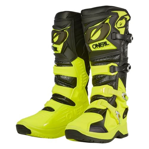 O'NEAL | Motocross-Stiefel | Enduro Motorrad | Anti-Rutsch Außensohle für maximalen Grip, Hitzeschutz aus hochwertigem Mikrofaser | RMX PRO Boot V.24 | Erwachsene | Schwarz Neon Gelb | Größe 47 von O'NEAL