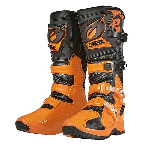 O'NEAL | Motocross-Stiefel | Enduro Motorrad | Anti-Rutsch Außensohle für maximalen Grip, Hitzeschutz aus hochwertigem Mikrofaser | RMX PRO Boot V.24 | Erwachsene | Schwarz Orange | Größe 39 von O'NEAL