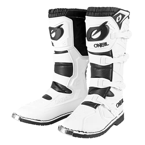 O'NEAL | Motocross-Stiefel | Enduro Motorrad | Komfort durch Air-Mesh-Innenleben, verstellbare Verschlussschnallen, hochwertiges Synthetik-Material | Boots Rider Pro | Erwachsene | Weiß | Größe 44 von O'NEAL