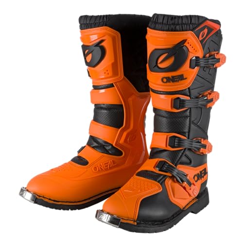 O'NEAL | Motocross-Stiefel | Enduro Motorrad | Komfort durch Air-Mesh-Innenleben, vier Verschlussschnallen, hochwertiges Synthetik-Material | Boots Rider Pro | Erwachsene | Orange | Größe 39 von O'NEAL