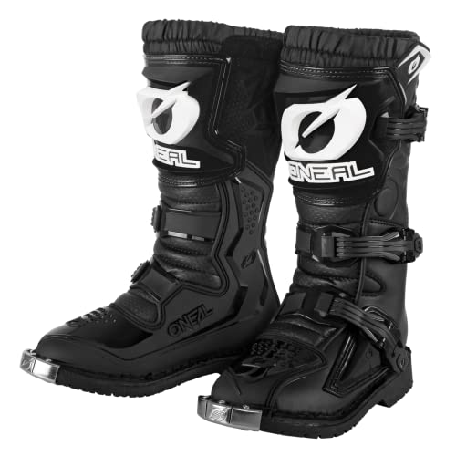 O'NEAL | Motocross-Stiefel | Kinder | Enduro Motorrad | Komfort durch Air-Mesh-Innenleben, vier Verschlussschnallen, hochwertiges Synthetik-Material | Boots Rider Pro Youth | Schwarz | Größe 11/30 von O'NEAL