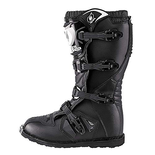 O'NEAL | Motocross-Stiefel | MX Enduro | Sohlenschutz aus Metall, Bequemes Air-Mashgewebe, leicht verstellbare Verschlussschnallen | Rider Boot EU | Erwachsene | Schwarz | Größe 41/8 von O'NEAL