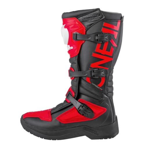 O'NEAL | Motocross-Stiefel | Motorrad Enduro | Innerer Knöchel-, Fuß, und Schaltzonenschutz, Perforiertes Innenfutter, hochwertiger Mikrofaser | Boots RSX | Erwachsene | Rot | Größe 40 von O'NEAL