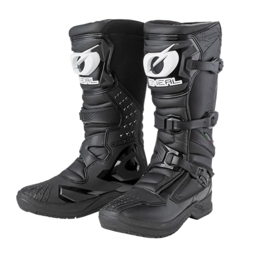 O'NEAL | Motocross-Stiefel | Motorrad Enduro | Innerer Knöchel-, Fuß, und Schaltzonenschutz, Perforiertes Innenfutter, hochwertiger Mikrofaser | Boots RSX | Erwachsene | Schwarz | Größe 47 von O'NEAL