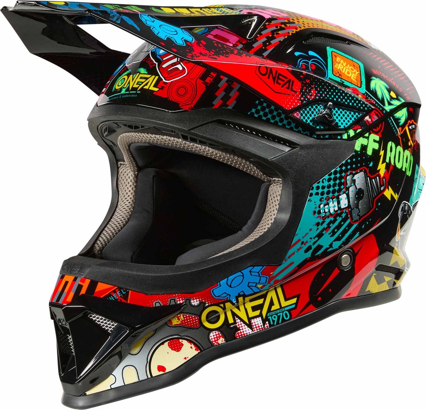 O’NEAL Motorradhandschuhe 1SRS VIBRANT Jugend Motocross Helm absorbierend herausnehmbares von O’NEAL
