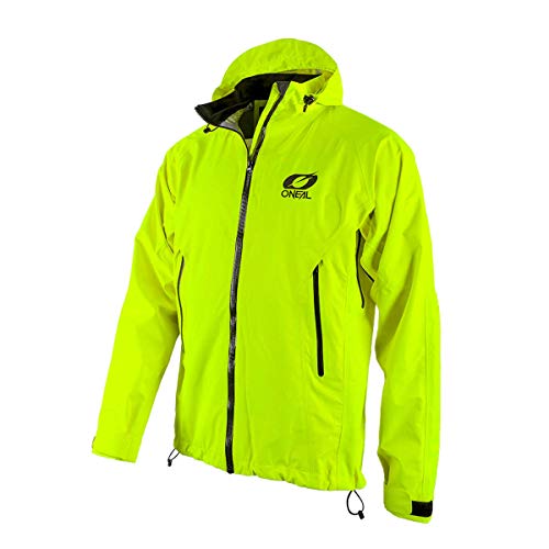 O'NEAL | Mountainbike-Jacke | MTB Mountainbike DH Downhill FR Freeride | Wasserdicht, Unterarmbelüftung, Soft-Touch-Material | Tsunami Rain Jacket | Erwachsene | Neon-Gelb | Größe M von O'NEAL