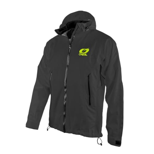 O'NEAL | Mountainbike-Jacke | MTB Mountainbike DH Downhill FR Freeride | Wasserdicht, Unterarmbelüftung, Soft-Touch-Material | Tsunami Rain Jacket | Erwachsene | Schwarz | Größe S von O'NEAL