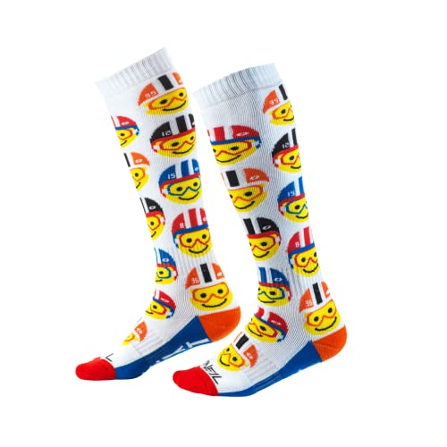 O'NEAL | Mountainbike Motocross Socken | MTB Downhill Freeride | Schweißabsorbierend, Verstärkter Fersen & Sohlenbereich | Pro MX Sock Emoji Racer | Unisex | Erwachsene | Multi | Einheitsgröße von O'NEAL